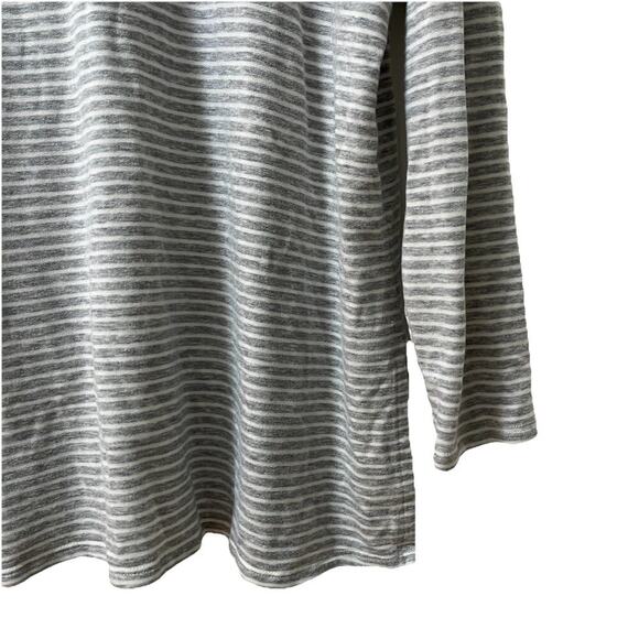 Eileen Fisher Soft Terry Pullover Stripe Long Sleeve Top Size S Gray Casual - Picture 3 of 7
